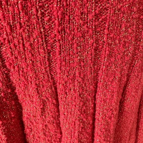 VINTAGE 60s Two Piece Handmade Red Skirt and Top - Picture 4 of 12